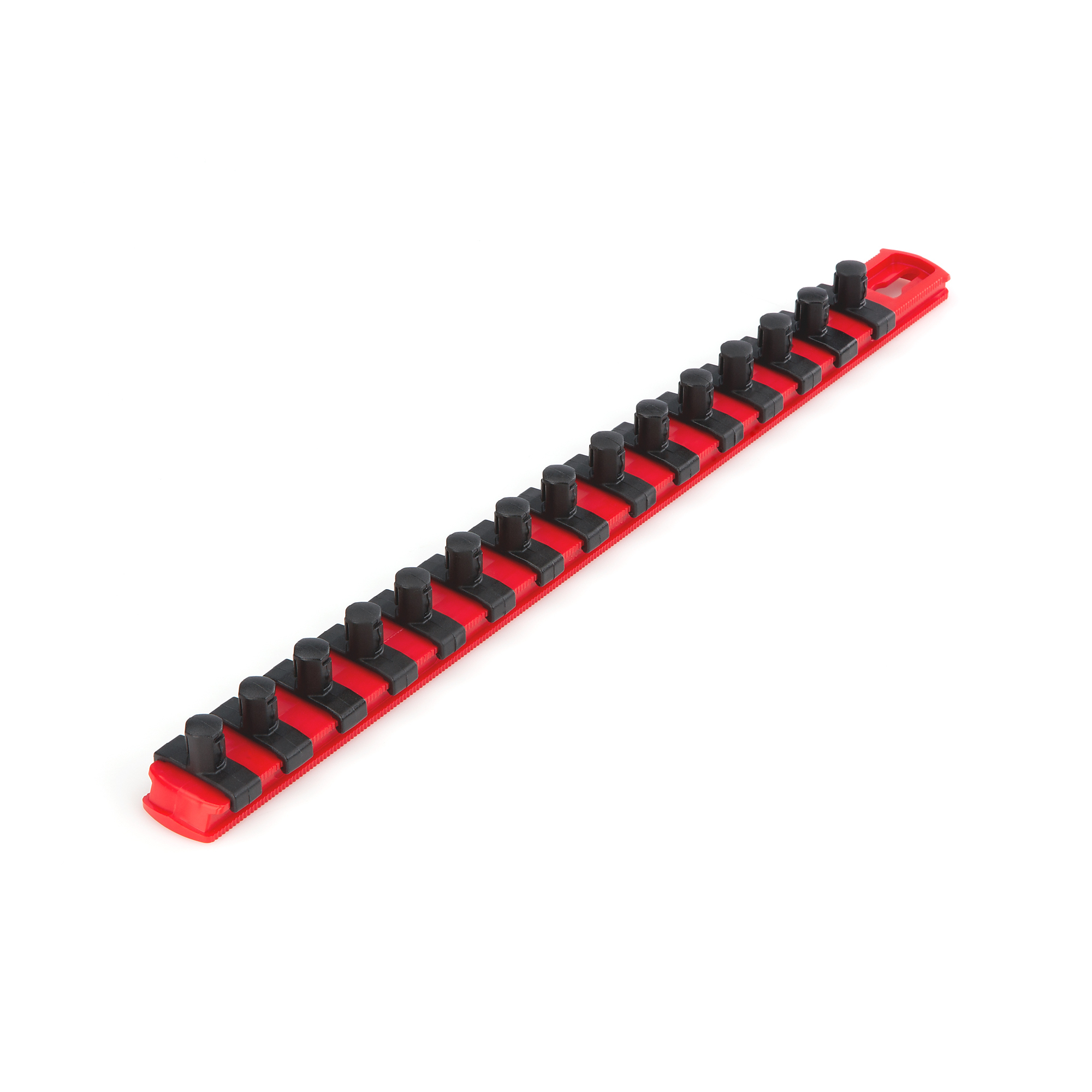 TEKTON 3/8 Inch Drive x 13 Inch Socket Rail, 15 Clips (Red) | OSR12115
